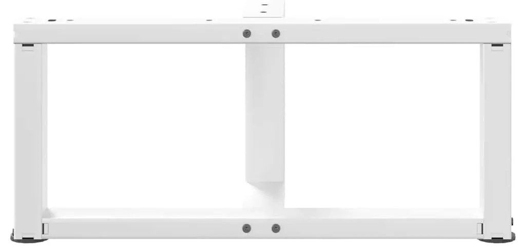 Pés para mesa de centro em forma de T, 2 peças, branco, 60x25x(30-31)