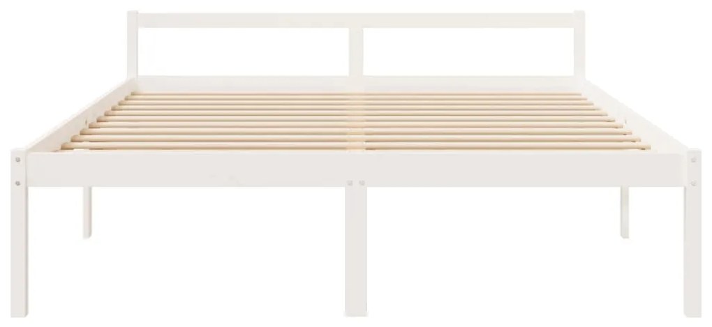 Cama para idosos super king size 180x200 cm pinho maciço branco