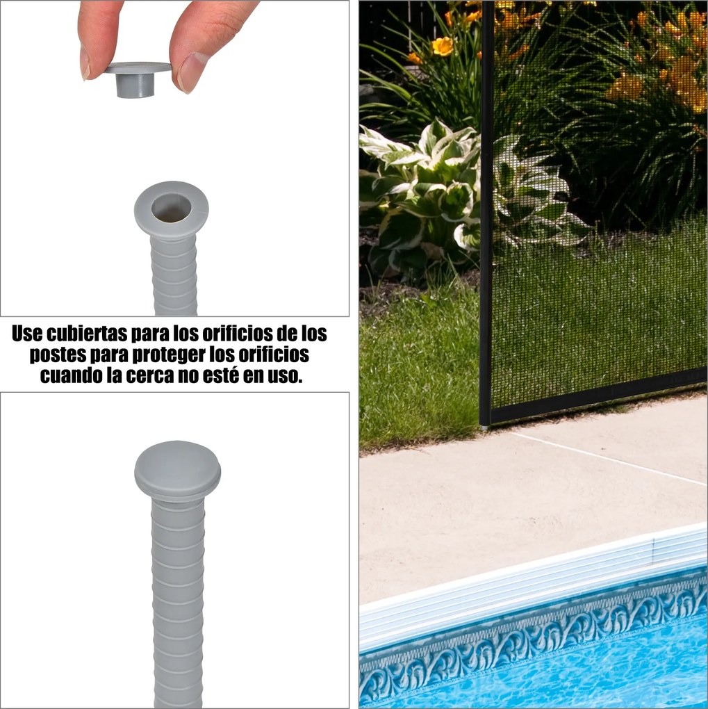 Conjunto de 3 Barreiras de Segurança para Piscina da Teslin Dimensões cada barreira 360 x 125 cm– Proteção para Varandas, Barreira Ocultante, Proteção