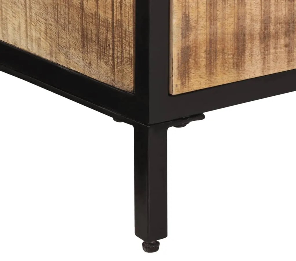 Mesa de centro 90x50x30 cm madeira de mangueira áspera maciça