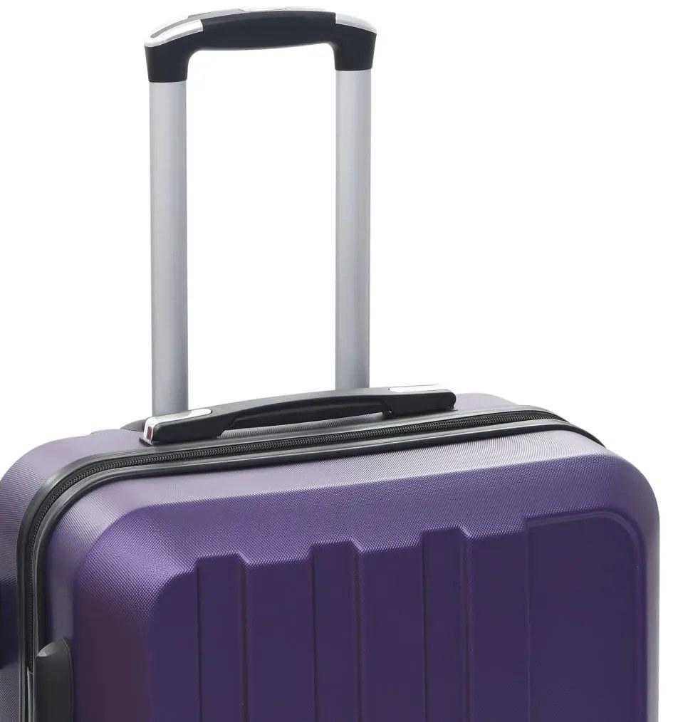 Conjunto de tróleis estojo rígido 3 pcs ABS roxo