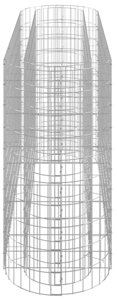 Canteiro elevado/cesto gabião 190x50x100 cm ferro galvanizado