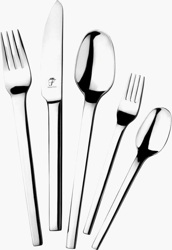 Conjunto de talheres em aço inoxidável polido Karat, 12 pessoas, conjunto de 83