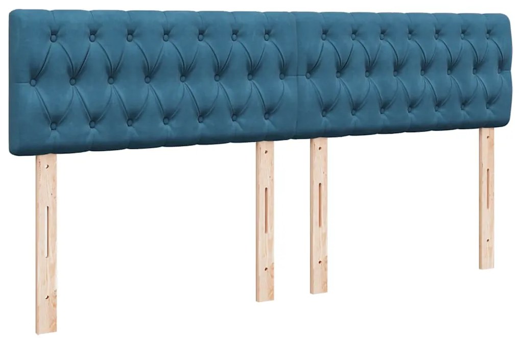 Estrutura de cama otomana com colchão 160x200 cm azul escuro