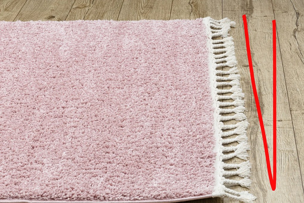 Tapete BERBER 9000 rosa Franjas berbere marroquino shaggy - PRODUTO DE SEGUNDA GRAU