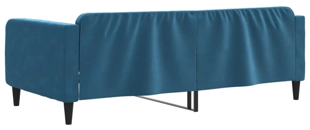 Sofá-cama 100x200 cm veludo azul