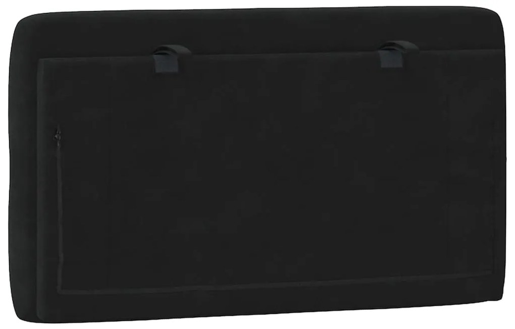 Almofadão de cabeceira 80 cm veludo preto