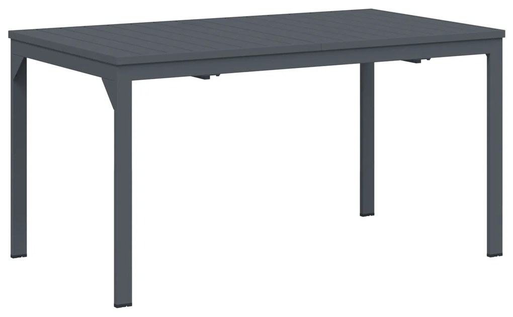 Conjunto de Jantar de Jardim de 6 Peças em Aço Preto e Rattan Poly