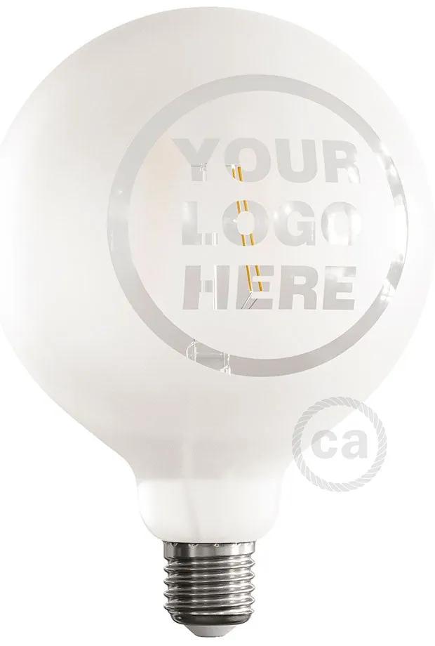 LED Light Bulb Globe G125 Curved Spiral Filament - Tattoo Lamp® Custom Design 4W E27 2700K