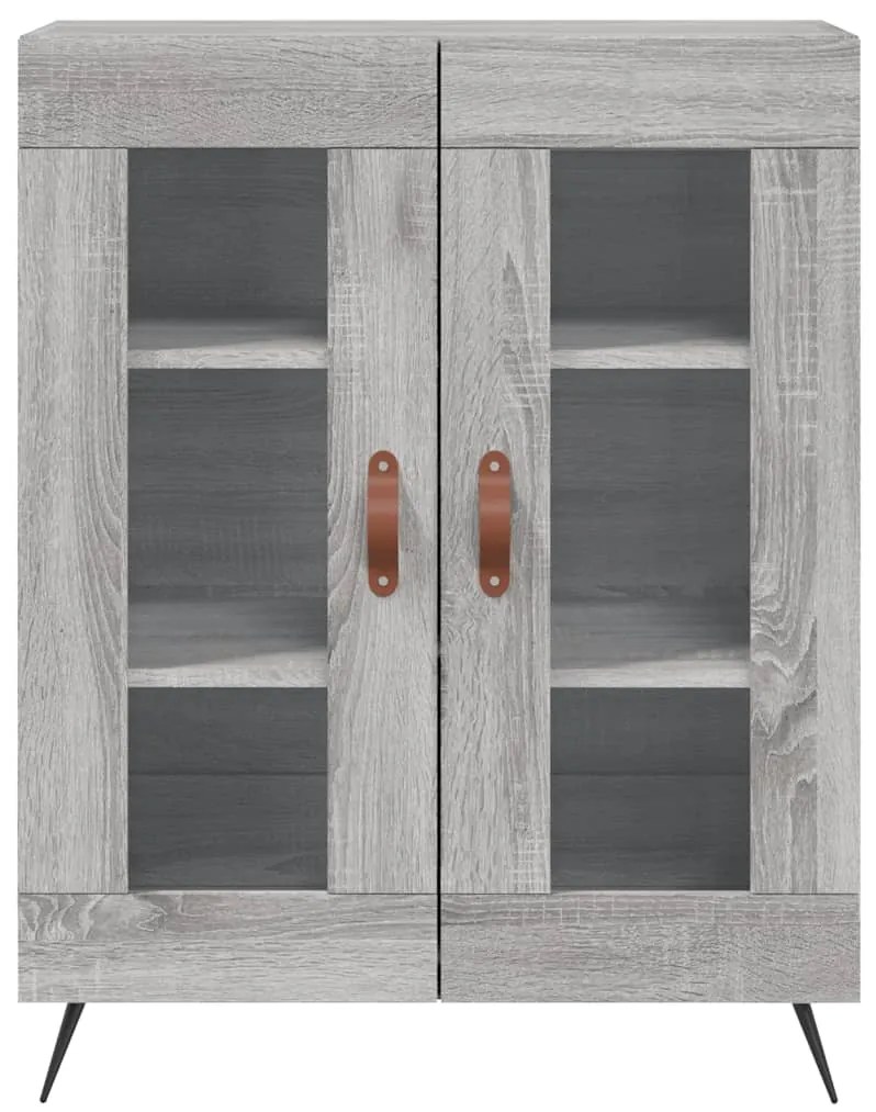 Aparador 69,5x34x90 cm derivados de madeira cinzento sonoma
