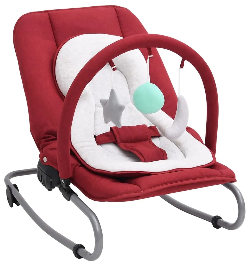 10257 vidaXL Baloiço de bebé aço vermelho