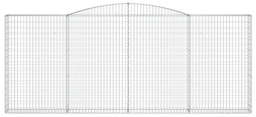 Cestos gabião arqueados 7pcs 400x30x160/180cm ferro galvanizado