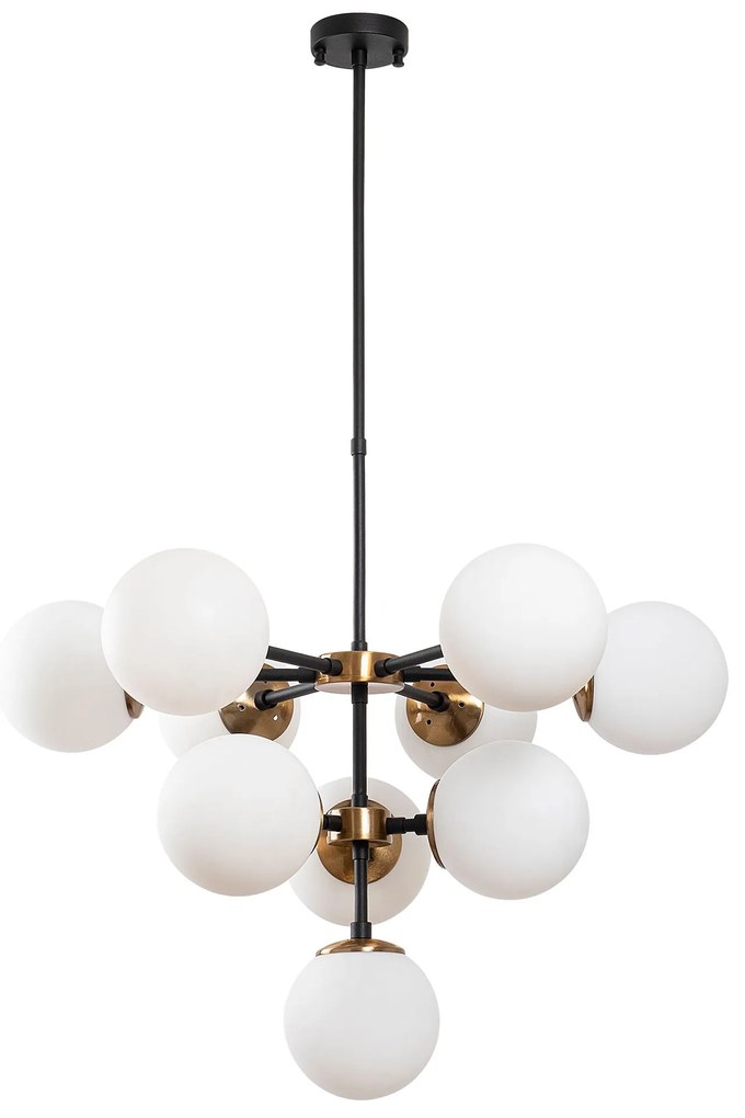Candeeiro de Teto Akkas – Preto – 74 x 74 x 66-108 cm