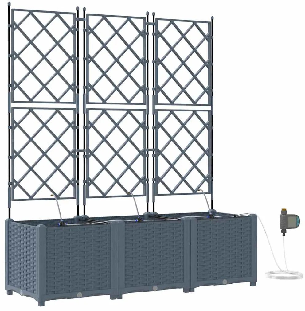 Jardineiras de Jardim 1 pc Cinzento-claro 120 x 40 x 142 cm