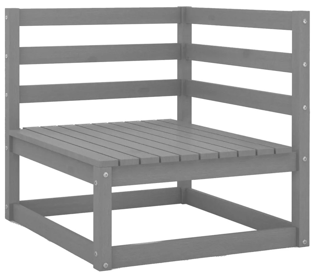 8 pcs conjunto lounge de jardim pinho maciço