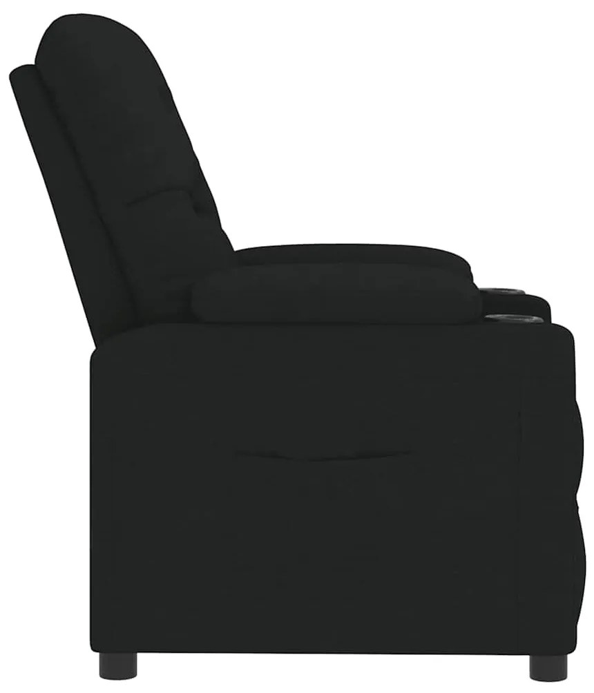 Poltrona reclinável tecido preto