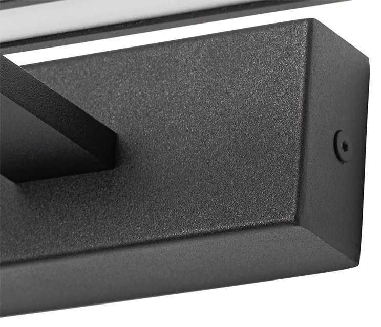 Candeeiro de parede moderno preto 41,5 cm com LED IP44 - Jerre Moderno