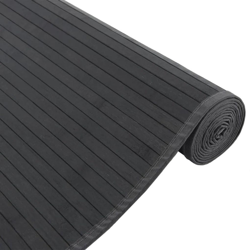 Tapete retangular 80x100 cm bambu preto