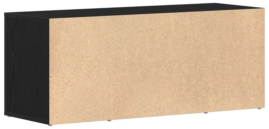Armário para TV vidaXL Preto Carvalho 100x35x40 cm Madeira de Engenhar