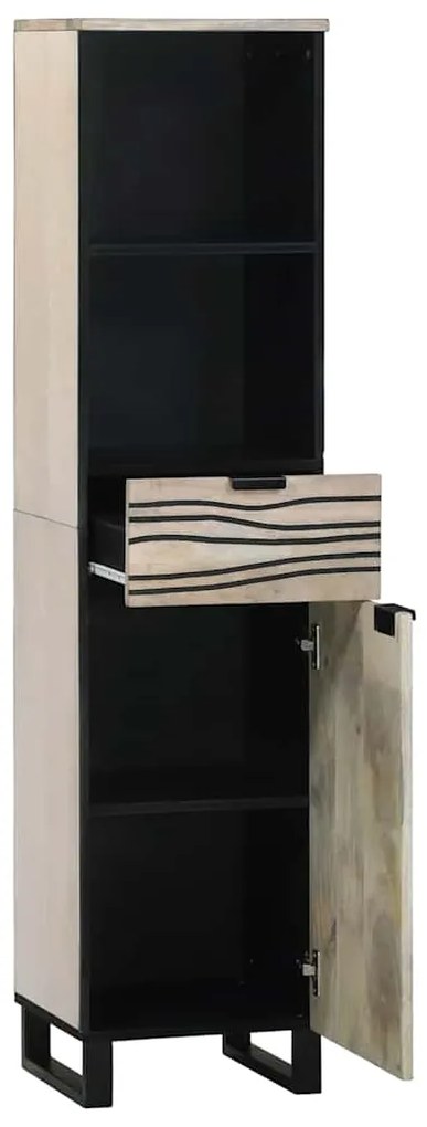 Armário de Banheiro com gaveta Marrom, Preto 38 x 33.5 x 160 cm