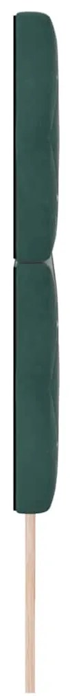 Cabeceira em Veludo Verde Escuro com Botão de Cristal Tufted 200 cm