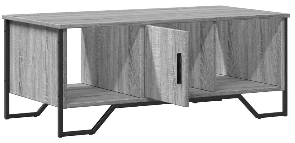 Mesa de centro 100x51x40cm derivados de madeira cinzento sonoma