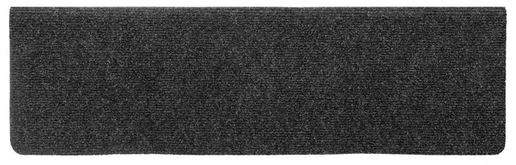 Tapetes de escada autoadesivos 30 pcs 65x21x4 cm antracite
