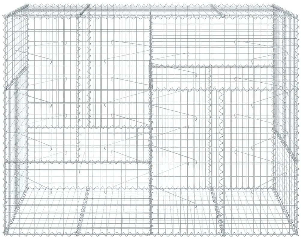 Cesto gabião com cobertura 200x100x150 cm ferro galvanizado