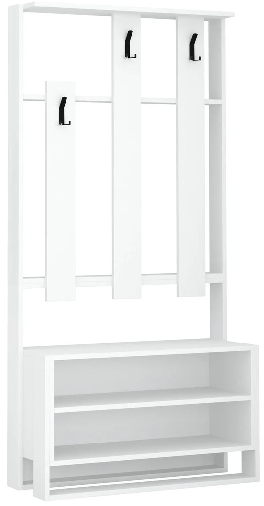 Conjunto de Entrada Chester – Cabide, Banco e Sapateira - 90x36x180 cm