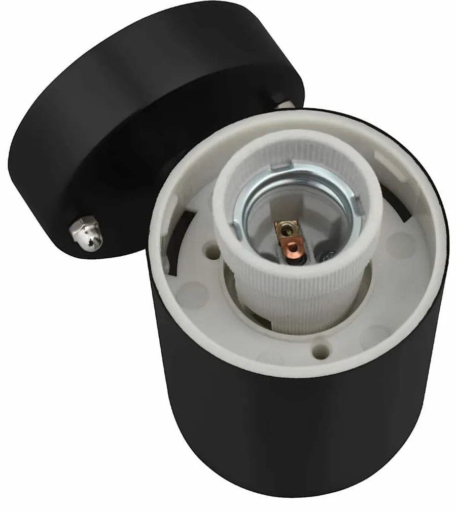 Luzes de Parede Externas vidaXL 2 pcs Aço Inoxidável Preto IP44