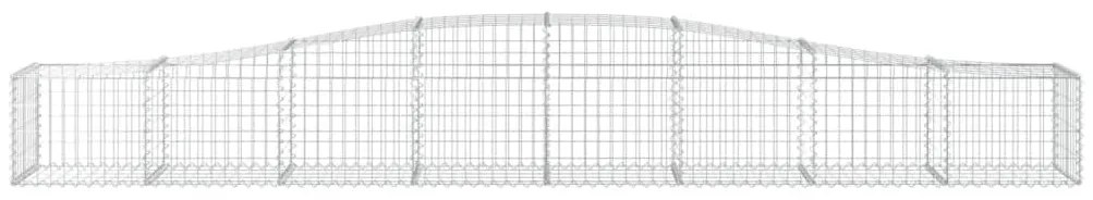 Cestos gabião arqueados 9 pcs 400x50x40/60 cm ferro galvanizado