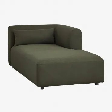 Módulo Chaise Longue Direito Para Sofá Modular Fogler Chenille Verde Sálvia - Sklum