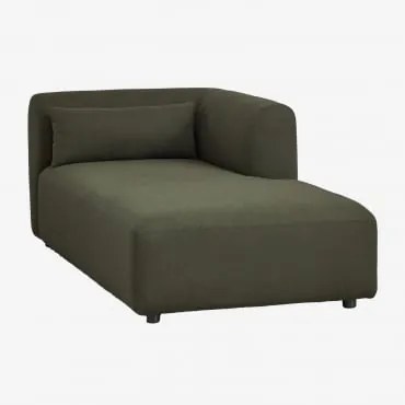 Módulo Chaise Longue Direito Para Sofá Modular Fogler Tecido Pele De Borrego Amarelo Curri - Sklum