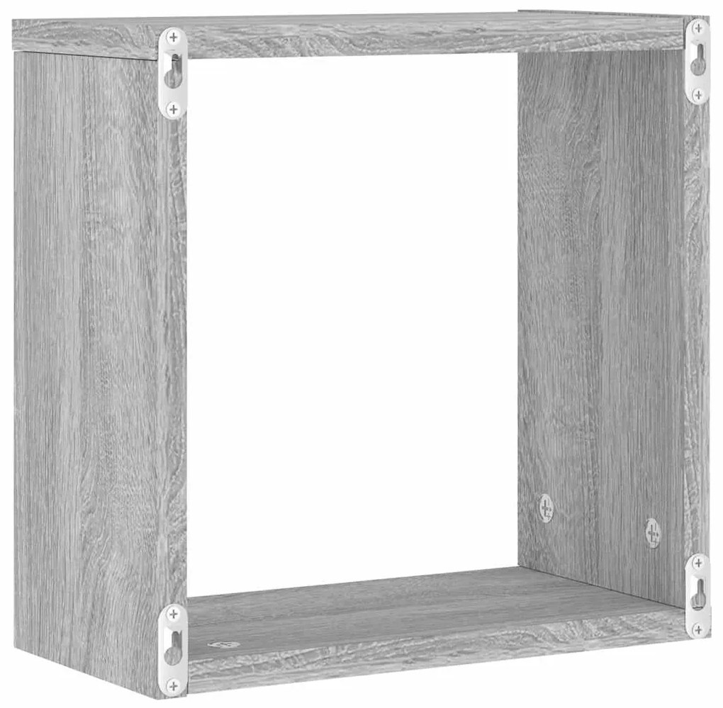 Prateleiras de parede forma de cubo 6 pcs 30x15x30 cm