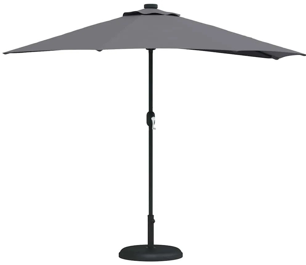 Guarda-sol de Jardim Antracite 294 x 150 x 224 cm tecido