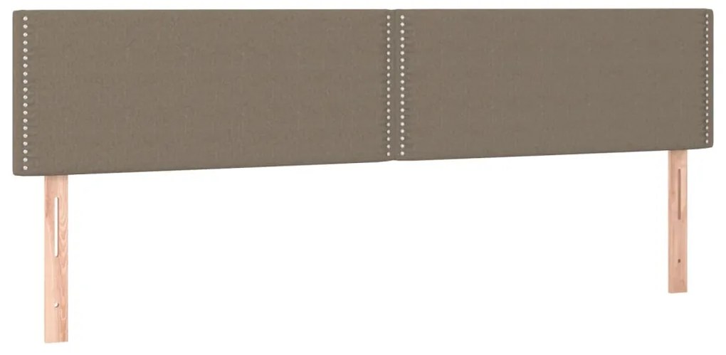 Cama box spring colchão/LED 180x200cm tecido cinza-acastanhado
