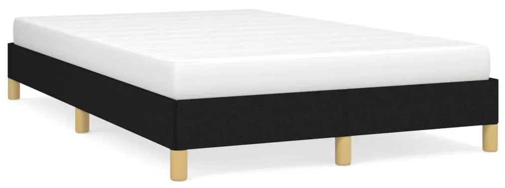 vidaXL Estrutura de cama sem colchão preto 120x190 cm tecido