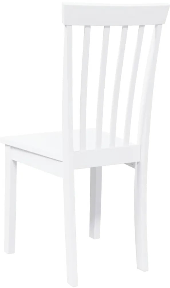 Cadeiras de jantar 2 pcs madeira de seringueira maciça branco