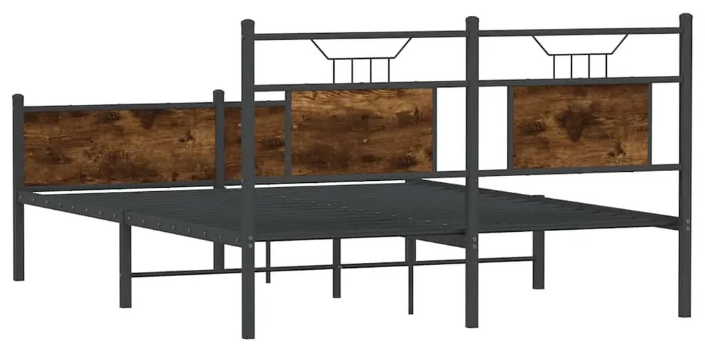 Estrutura cama s/ colchão derivados de madeira carvalho fumado