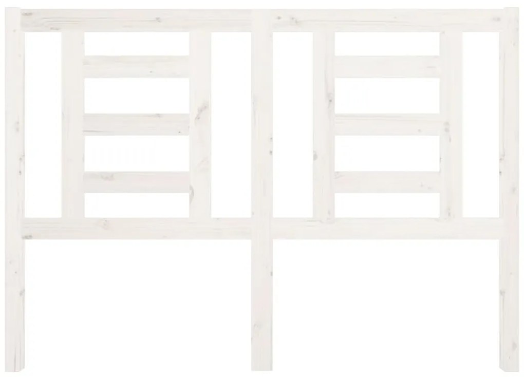 Cabeceira de cama 141x4x100 cm pinho maciço branco