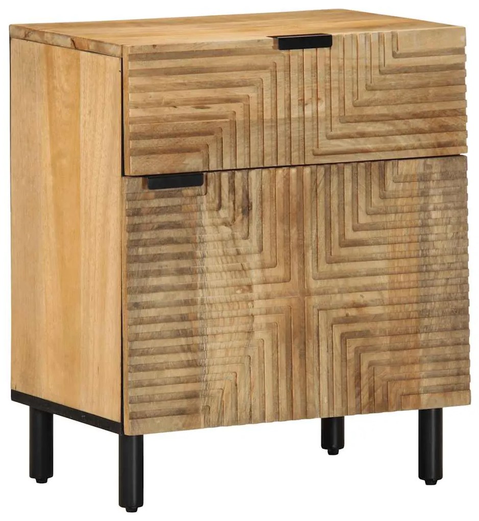 Mesa de cabeceira 50x33x60 cm madeira de mangueira maciça