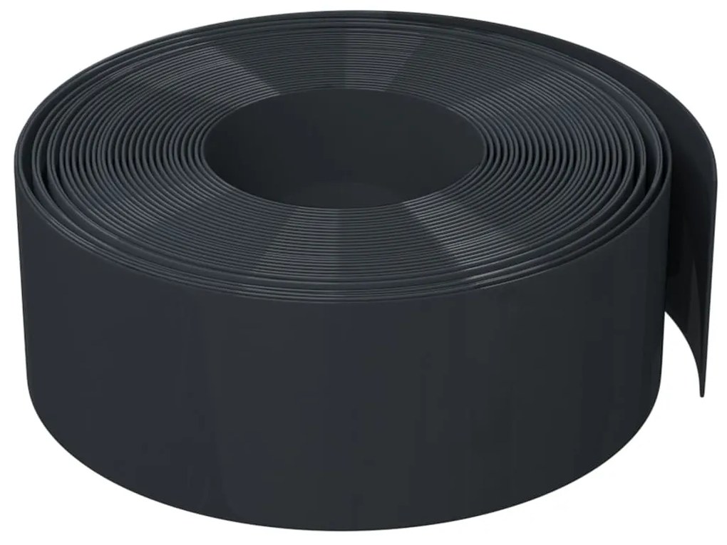 Bordas de jardim 5 pcs 10 m 20 cm polietileno preto