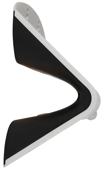Candeeiro de parede exterior branco 21,5 cm com dimmer e sensor solar - Daya Moderno