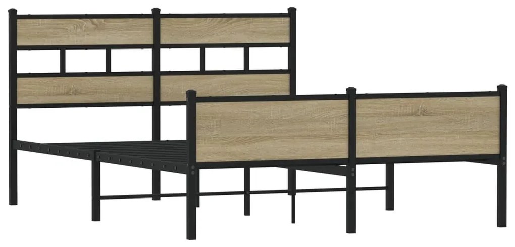 Estrutura cama s/ colchão derivados de madeira carvalho sonoma