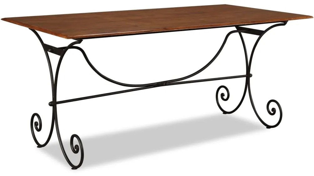 vidaXL Mesa jantar madeira maciça c/ acabamento a mel 180x90x76 cm