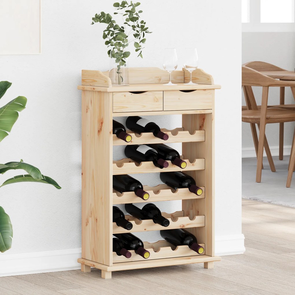 Acessório para Vinho vidaXL 90x60x30 cm Madeira Sólida de Pinho