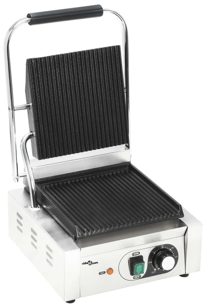 Grelhador sanduicheira Panini aço inoxidável 1800W 31x30,5x20cm