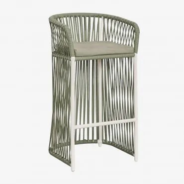 Banco Alto Sophie Verde Exército Claro & ↑75 Cm - Sklum