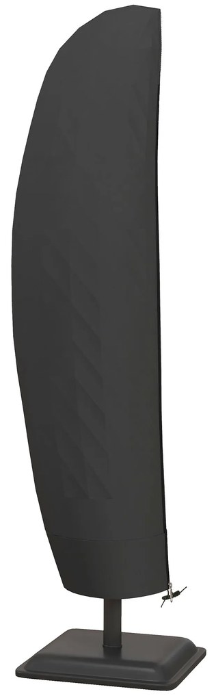 Outsunny Capa Protetora Chapéu de Sol Ø56x220 cm Resistente Jardim Fecho de Correr Impermeável Durável Preto | Aosom Portugal