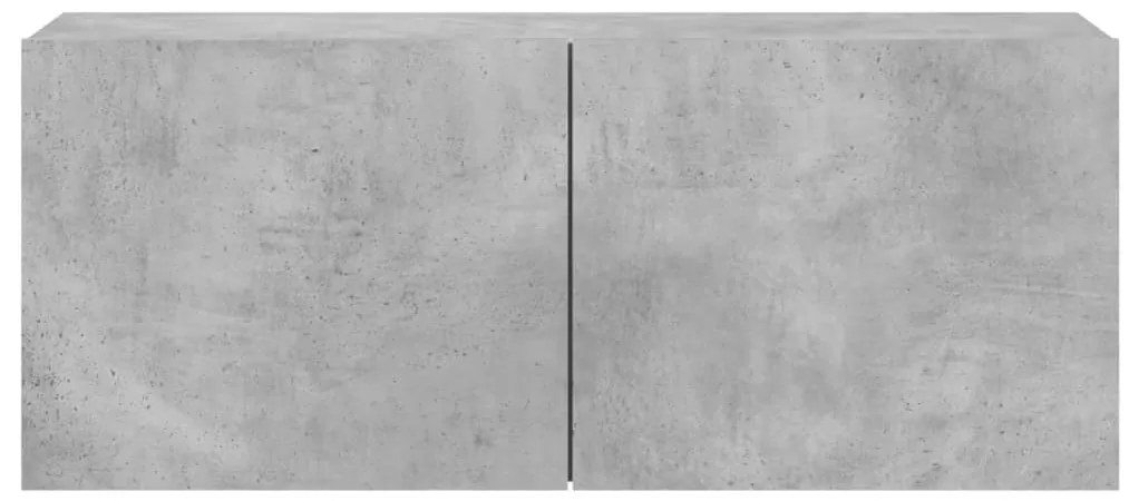 Móvel de parede para TV 100x30x41 cm cinzento cimento